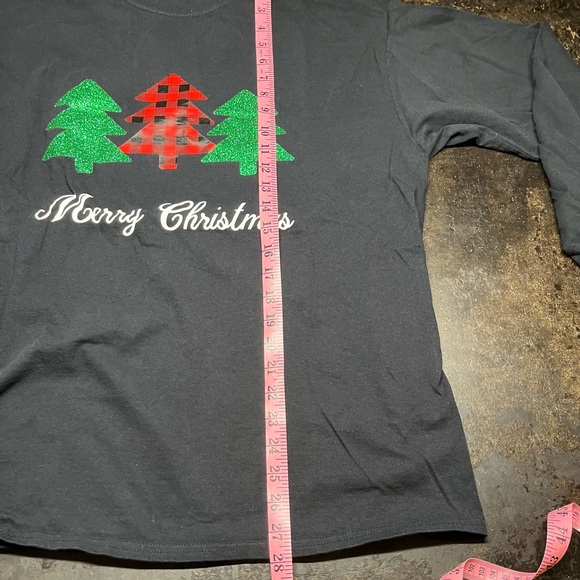 Merry Christmas Black Long Sleeve Shirt - Picture 6 of 7